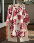 Kaelis - Pink leaf soft rayon relaxed fit co-ord set