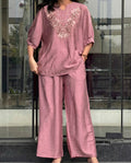 Harper – Dusty Rose Pink Roman Fabric Comfort Co Ord Sets