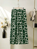 Lycra Palazzo with Abstract Print Design