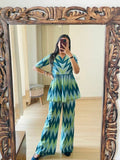 Rayon Co-ord Set with Digital Print Pattern