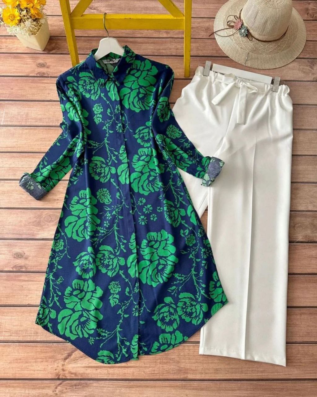 Rayon Co-ord Set with Floral Digital Print