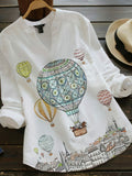 Rayon Top with Blue Floral Digital Print