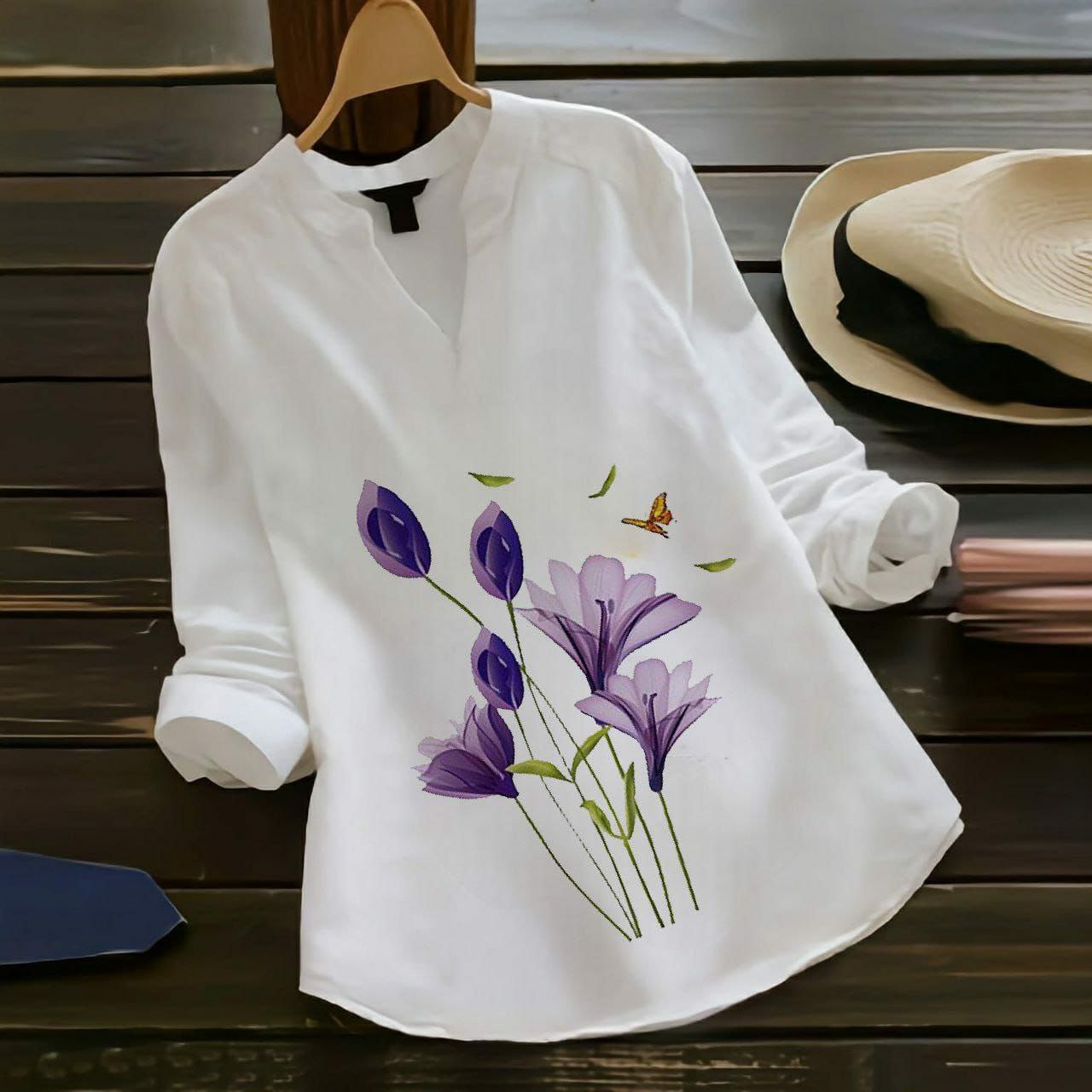 Rayon Top with Digital Art Prints